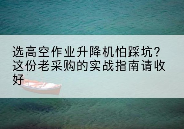 平原高空作业升降机厂家推荐-选高空作业升降机怕踩坑？这份老采购的实战指南请收好